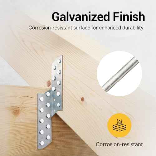 meite Metal Connector Nails, 1-1/2 Inch x .131 Inch Joist Hanger Nails, 35 Degree, Galvanized, Paper Tape Collated, Smooth Shank Framing Nails for Metal Connector Nailer (2,000 Counts)