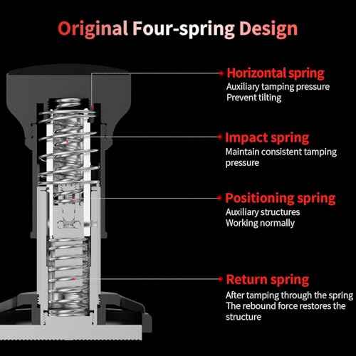 MHW-3BOMBER Espresso Tamper, 54mm-Spring-Loaded Coffee Tamper with Sound Feedback, Barista 54mm Tamper for Breville, Tamper for Espresso Machine,Thread Base YU Series, T6147-OS