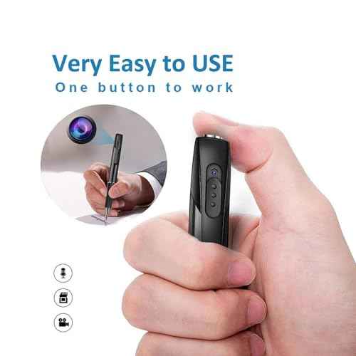Spy Camera Pen 32GB,HD 1080P Hidden Camera Portable Digital Video Camera with Photo Taking,2 Hours Battery Mini Body Camera 3 Ink Refills Pocket DVR for Business Conference