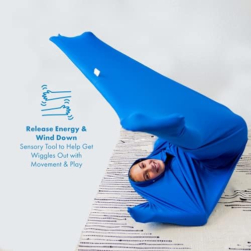 Harkla Body Sock - Sensory Socks for Kids - Stretchable Sack to Help Kids Relax and Focus - Easy to Wash Breathable Sensory Full Body Sock for Children - Small 40" x 27"