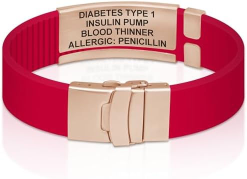Divoti Custom Engraved Medical Alert ID Bracelet – Dual-Sided Laser Etching, Silicone Wristband, Stainless Steel Security Clasp – Adjustable & Trim-to-Fit – Emergency Medical Info Band for Men & Women
