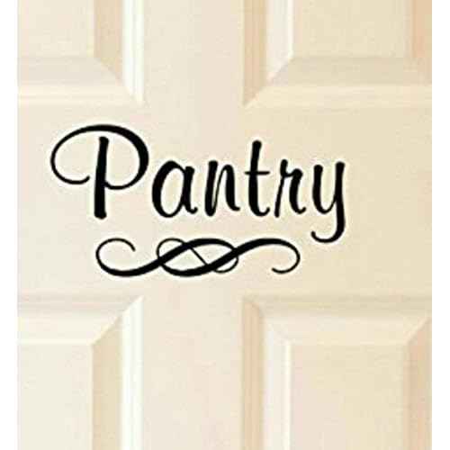 Pantry Sticker/Decal 9x4.5 inches - Vinyl Door Cabinet Cupboard Glass Pantry Label Organizer for Home and Kitchen D?cor