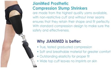 Prosthetic Stump Shrinkers–Above Knee, 35cm, Compression, Amputee Socks, 20-30, Daily use, Taiwan Excellence XS