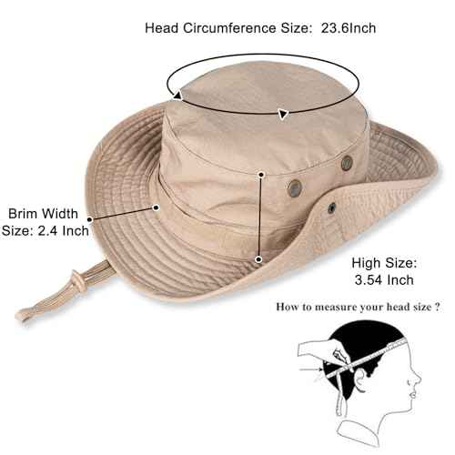 Sun Hats for Men Women Boonie Hat UPF 50+ Bucket Hat Wide Brim UV Protection Fishing Hiking Safari Outdoor Hats