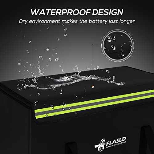 FLASLD Large Fireproof Document Bags, 24x12x12¡± Waterproof Storage Firesafe Bag, Fireproof Folder Safe Box for Cash, Valuables & Passport, Silicone Coating & Zipper Closure