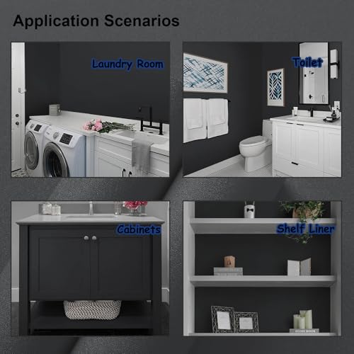 Heroad Peel and Stick Wallpaper Matte Dark Grey Contact Paper for New Environmentally Friendly Materials Thickening Upgrade Increase Stomata Wallpaper for Countertops Bathroom Kitchen 17.7¡± x 118¡±
