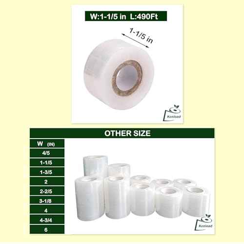 Nursery Grafting Tape, Buddy Tape for Fruit Trees/Plant Self-Adhesive PE Stretchable Film for Grafting and Budding -Garden Grafting Tool (3CM(1-1/5") W, 2 Roll)