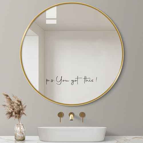 You Got This, Mirror Decal Vinyl Decal, Bedroom Wall Decals, Mirror Sticker for Girls, Positive Affirmation Sticker for Girls Room, Bathroom Shower Door Decals, 11x1.8 inch (Without Mirror)