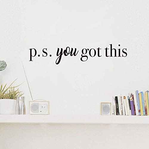 IARTTOP You Got This Wall Decal,Inspirational Quote Positive Attitude Wall Sticker for Bathroom Mirror Bedroom Decor, Motivational Family Lettering Stickers Decoration, Mirror Decals Bathroom,Black