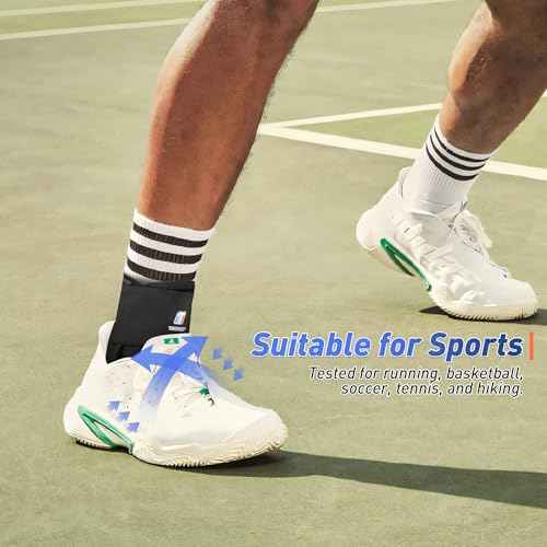 Quick Lace Up Ankle Brace for Women Men with Removable Side Splints, Ankle Braces for Sprained Ankle, Achilles Tendonitis, Injury Recovery, Ankle Support for Basketball,Volleyball,Soccer,Tennis,S