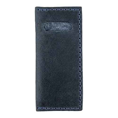Hide & Drink, Set of 4 Tooth Pick Cases, Cooking Accessories, Full Grain Leather, Handmade, Slate Blue