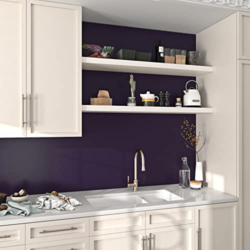 Livelynine Dark Purple Peel and Stick Wallpaper Removable Contact Paper for Countertops Desk Cabinets Walls Gothic Moody Wall Paper for Bedroom Bathroom Living Room Dorm Shelves Vinyl Wrap 15.8x78.8