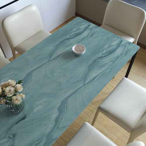 VaryPaper Matte Teal Blue Marble Contact Paper Peel and Stick Countertops for Kitchen Waterproof Marble Wallpaper Removable Self Adhesive Countertop Wallpaper Marble Vinyl for Desk Table 15.7''x78.7''