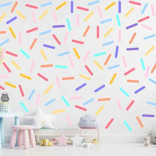 AOWDIAO 300 Pcs Confetti Wall Decals - Peel and Stick Sprinkle Vinyl Stickers for Kids Bedroom, Nursery & Party Decor