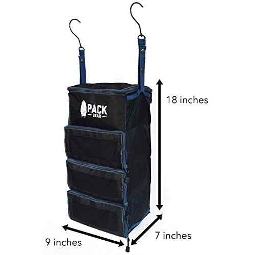 Pack Gear Hanging Carry-On Organizer - Our Standard Hanging Luggage Organizer Fits Any Carry On - Our Packing Cubes For Travel Use Mesh Windows to Make Finding Clothes Easy (Green, S)