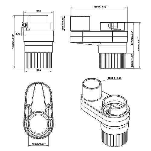 FoxAlien 42mm Diameter Dust Shoe for Mastuer Pro, Masuter 4040 CNC Router Machine with 60W 42mm Spindle Motor, Hose Diameter 38mm
