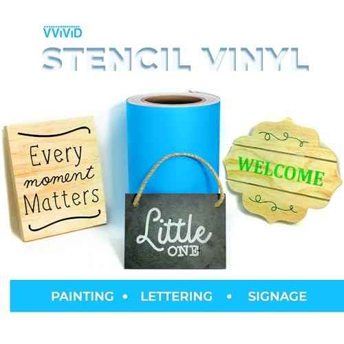 VViViD Blue Stencil Vinyl Masking Tape Roll Film with Anti-Bleed Technology (1 inch x 150ft)