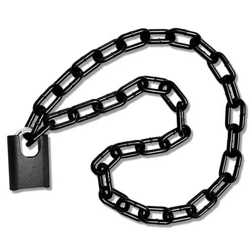 Heavy Duty Combination Lock with Chain,47 inch Long,8mm Thick £¬Safety Chain Locks with Code,Padlock with Chain for Motorcycles, Bicycle, Door, Gate, Fence,Warehouses, Garage(Lock and Chain)
