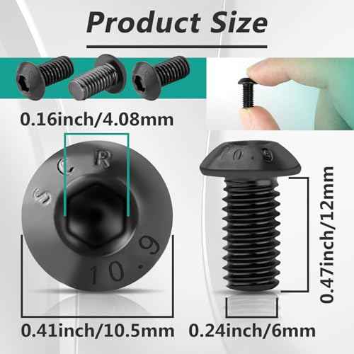48 Pcs 5140010-16 Planer Blade Screws Compatible with DeWalt DW734, DW735, DW735X Planer Blades - Black Planer Blades Screw