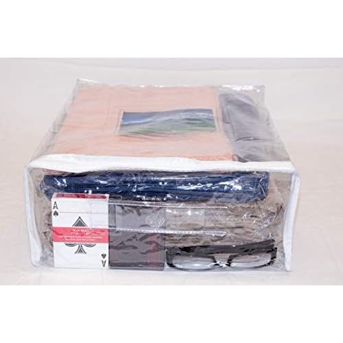 10-Pack Clear Vinyl Zippered Storage Bags 12 x 15 x 5 Inch