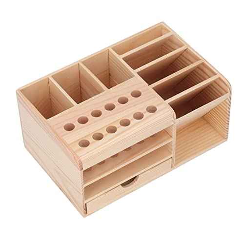 Fafeicy Repair Tool Organizer for Mobile Phone Maintenance Tools - Synthetic Wood Storage Box with Polished Finish and Classified Compartments