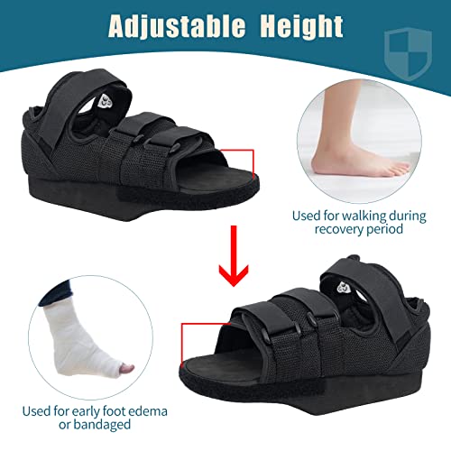 GHORTHOUD Forefoot Off-Loading Post Op Shoe Closed Toe Medical Walking Boot for Broken Toe Orthopedic Foot Brace for Post Bunion Hammertoe Surgery Brace (S)