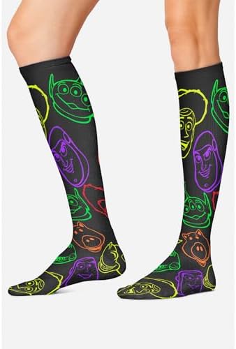 Cherokee Women's 10-15mmHg Compression Socks – Fun Print Knee Highs with Light Support, Soft Feel - PRINTSUPPORT