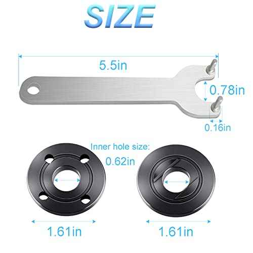 4.5" 5" 5/8-11 Angle Grinder Wrench Spanner Metal Lock Nut for Dewalt Makita 224399-1 224568-4 193465-4 Black & Decker Ryob