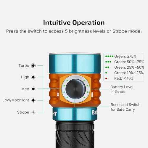 OLIGHT BatonTurbo EDC Rechargeable Flashlight, 1000 Lumens Compact LED Flash Light and 510 Meters Long Throw Powerful Pocket Light, with Two-Way Clip and Landyard for Camping, Hiking (Roadster)