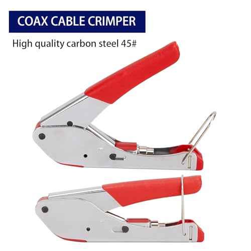 Coaxial Cable Crimper Kit - 20PCS rg6 F Connectors, Coax Cable Tester & Crimper, rg6 rg59 Compression Tool, Coax Toner & Wire Stripper