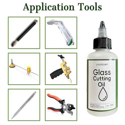 Glass Cutting Oil, 4 oz Suitable to All Glass Cutting Tools, Glass Cutter Oil for Stained Glass, Glass Bottles, Tile Cutter, Mosaic, and Mirrors