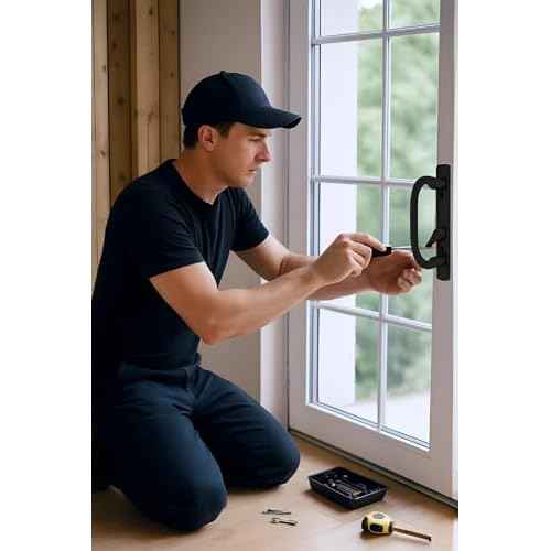 Offset Sliding Patio Door Handle Set with Mortise Lock & Keys | 45¡Æ Keyway | Fits 1-3/8" to 2" Doors | 3-15/16" Hole Spacing | Zinc Alloy | Non-Handed | Matte White Diecast