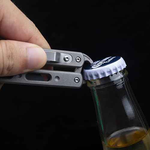 Titanium Utility Knife with Clip Mini Pry Bar EDC Box Cutter Flipper Pocket Knife For Outdoor