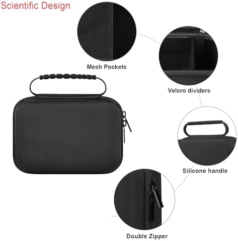 Elonbo Carrying Case for iHealth Track Smart Upper Arm Blood Pressure Monitor, Wireless Bluetooth Blood Pressure Monitor Travel Protective Bag Storage Holder, Mesh Pocket fits Range Cuff, Black