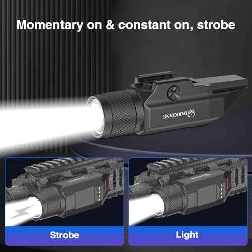 DARKFANG Low Profile 1500 Lumen Shotgun/Rifle Light with Momentary/Strobe Function for 1913 Picatinny Rail