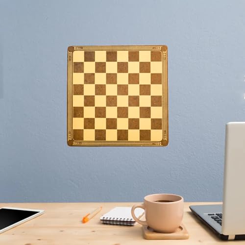 Chessboard Wall Decal, 16.3"x16.3" Self-Adhesive Vinyl Chess Sticker for Tabletop, Kids Room, & Game Room Decor, Removable Checkered Art for Chess Enthusiasts
