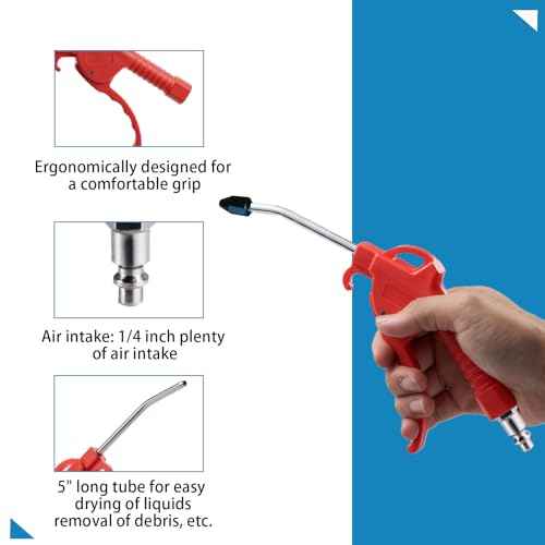 Air Blow Gun, 4" Air Nozzle Blow Gun, Air Compressor Accessories and Dust Removal Cleaning Tool£¨1 Pack£©