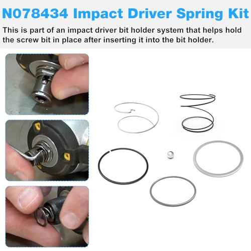 Updated DCF885 Impact Driver Spring Kit FOR Dewalt 20 V Impact Driver Parts DCF887 DCF886 DC825,Replacement N078434 spring and N089668 steel ball - 2 Pack