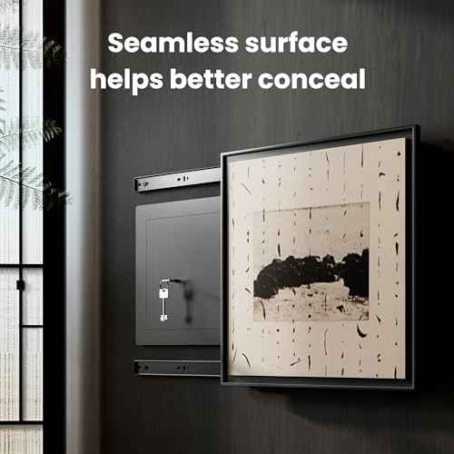 Small Hidden In Wall Safe Between 16" Studs, 0.327 cu ft Security Floor Safe with Removable Pegboard, Key-Operated Only for Storage Jewelry, Passport