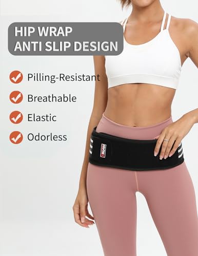Sacroiliac SI Joint Hip Belt, Lower Back Support Brace for Men Women, Adjustable Pelvic Support Belt for Sciatica, Pelvis, Lumbar & Nerve Pain Relief Devices Trochanter Belt (Plus XL/XXL)