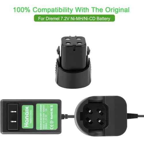 7.2V Max Ni-MH Charger Fit for Dremel 7700-01 7700-02 and Compatible with Dremel Battery 5000 755-01 757-01 7300 New