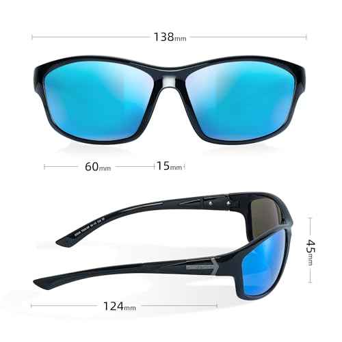 B.N.U.S Corning glass lenses polarized sunglasses for men and women UV400 Protection for Fishing Cycling Driving Italy made