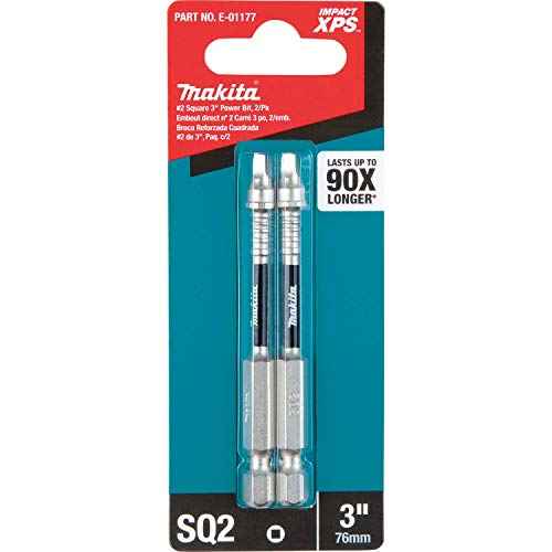 Makita E-01177 Impact XPS¢â #2 Square 3" Power Bit, 2/pk