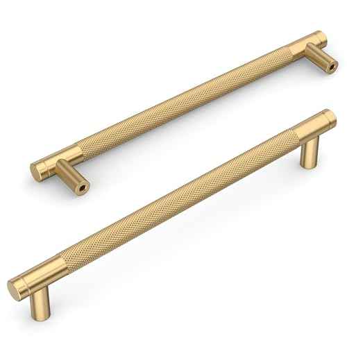 Amerdeco 10 Pack Champagne Bronze Cabinet Pulls 7.5 Inch(192mm) Hole Center Drawer Pulls Cabinet Hardware Kitchen Cabinet Handles for Bathroom ZH0031