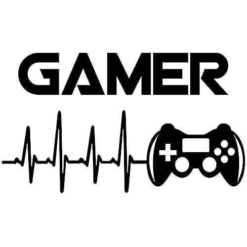 Game Room Decor Stickers Gaming Poster, hanlongyu Vinyl Gaming Decals Video Gamer Wall Decor, Easy to Peel and Stick Wallpaper Mural for Teen Bedroom Playroom Home Decorations (Gamer)