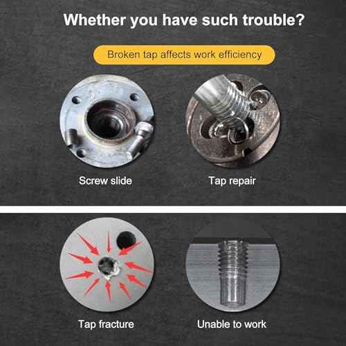 20 Pcs Tap Extractor Set 3/4 Flute Broken Head Screw Remover Stripped Tap Extractor Set Steel 3 Types