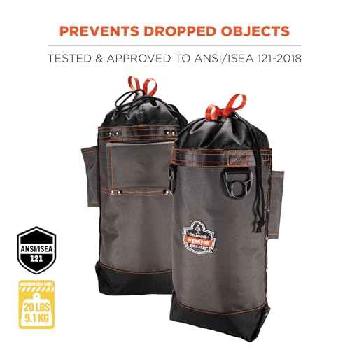 Ergodyne Arsenal 5928 Topped Bolt Bag Tool Pouch ? Tall, Polyester,Gray