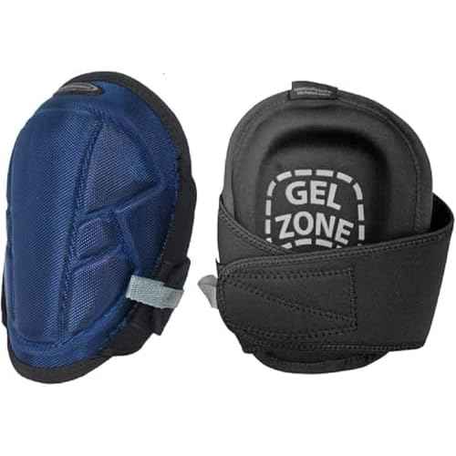 McGuire-Nicholas Gel Lite Pro Flooring Knee Pads for Men and Women, Soft Gel Adjustable Knee Pads for Gardening, Flooring, and Work, Navy/Black | 22382