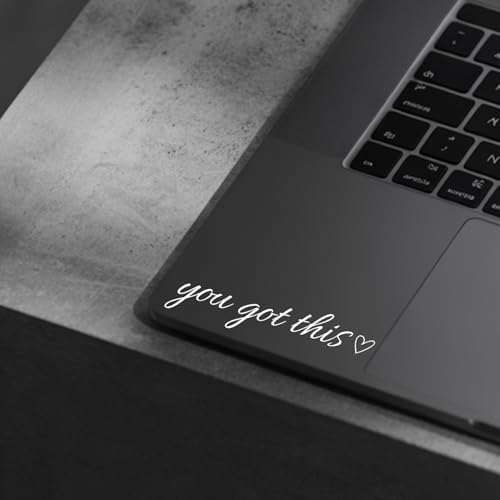 (3 Pcs) You Got This Mirror Sticker Inspirational Positive Quote Vinyl Decal with Heart for Car Rear View Mirror Window Laptop Motorcycle Motivational Waterproof Sticker 4 inches