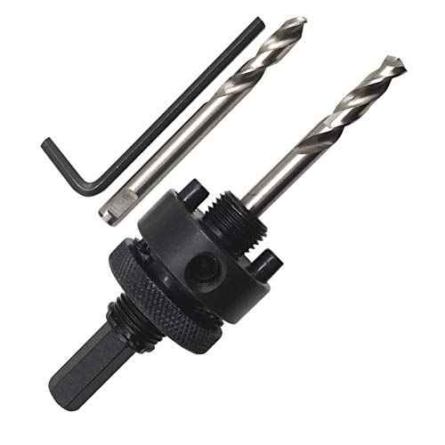 Bi-Metal Hole Saw Arbor Mandrel 3/8" Hex Shank with High Grade Pilot Drill bit